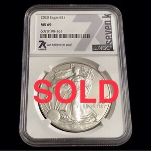 2020 Silver Eagle Coin MS 69